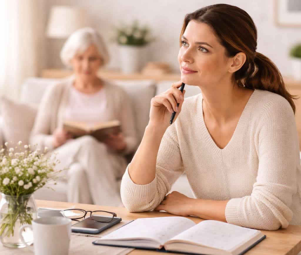 Nachdenkliche Moment im gemütlichen Raum