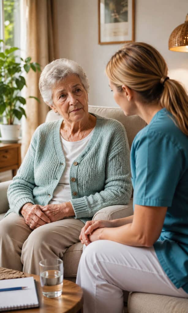 Aufgewachte Dummheit in der Pflege als Situation, in der eine Pflegekraft aufmerksam zuhört und Veränderungen im Pflegealltag ernst nimmt